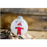 Feuerwehrmann Weihnachtsverzierung - Personalisiert Kostenlos von KMStudioEtsy