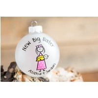 New Big Sister/Bruder Weihnachtsverzierung - Kostenlos Personalisiert New Big Sister/Bruder Weihnachtsverzierung - Kostenlos Personalisiert von KMStudioEtsy