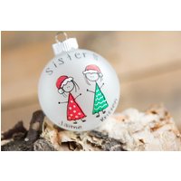 Schwester/Bruder Weihnachtsverzierung - Kostenlos Personalisiert von KMStudioEtsy