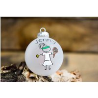 Tennisspieler Weihnachtsverzierung - Kostenlos Personalisiert von KMStudioEtsy
