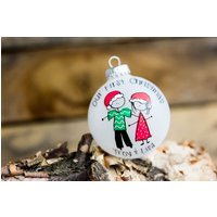 Unser Erstes Weihnachten - Paar Ornament Personalisiert Kostenlos von KMStudioEtsy