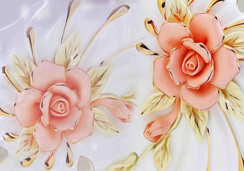 Vlies Fototapete Wandtapete Wandbilder 3D Effekt Blumen Rosen 1700 (200(B) x 140(H) cm) von KN-COLLECTION