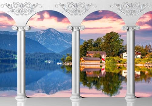 Vlies Fototapete Wandtapete Wandbilder 3D Modern Seeblick Landschaft 1325 (400(B) x 280(H) cm) von KN-COLLECTION