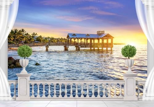 Vlies Fototapete Wandtapete Wandbilder 3D Schlossanlage Landschaft 1335 (400(B) x 280(H) cm) von KN-COLLECTION