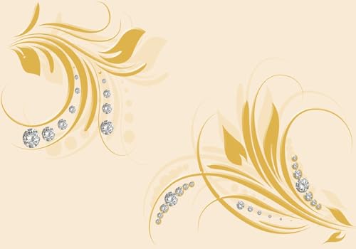 Vlies Fototapete Wandtapete Wandbilder Diamanten Blumen Moderne Tapete 1659 (150(B) x 105(H) cm) von KN-COLLECTION