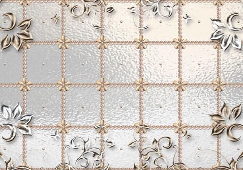 Vlies Fototapete Wandtapete Wandbilder Europäische Muster Schmuck Blume 1475 (500(B) x 300(H) cm) von KN-COLLECTION