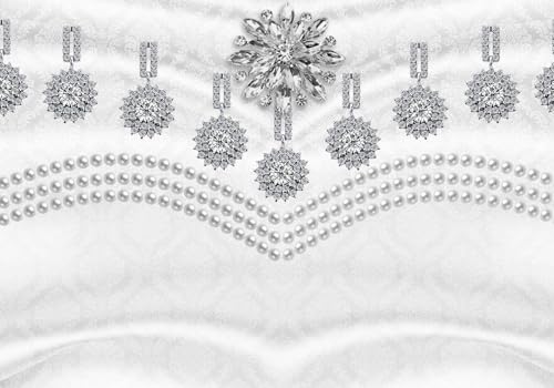 Vlies Fototapete Wandtapete Wandbilder Luxus Schmuck Goldene Blumen 1519 (500(B) x 300(H) cm) von KN-COLLECTION