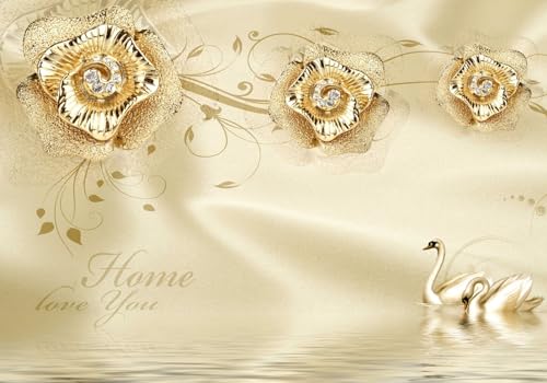 Vlies Fototapete Wandtapete Wandbilder Luxuxschmucksachen Rosegold 1472 (150(B) x 105(H) cm) von KN-COLLECTION