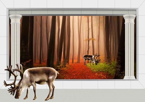 Vlies Fototapete Wandtapete Wandbilder Römische SÄULE Äthetischen Wald 1627 (500(B) x 300(H) cm) von KN-COLLECTION