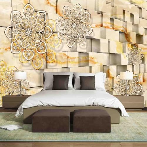 Vlies Fototapete Wandtapete Wandbilder Tapeten 3D Moderne Blume 1615 (500(B) x 300(H) cm) von KN-COLLECTION