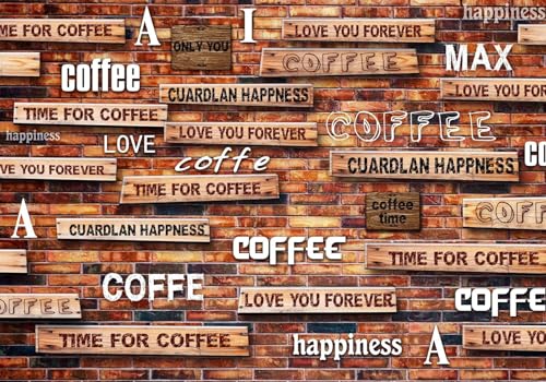 Vlies Fototapete Wandtapete Wandbilder Wandtapeten 3D Caffe Plank Holz 1381 (400(B) x 200(H) cm) von KN-COLLECTION