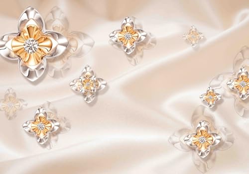 Vlies Fototapete Wandtapete Wandbilder Wandtapeten Modern Blumen Schmuck 1415 (300(B) x 210(H) cm) von KN-COLLECTION