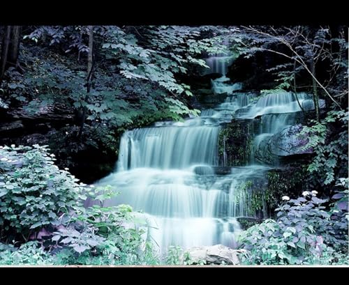 Vlies Fototapete Wandtapete Wandbilder Wandtapeten Natur Wasserfall 1444 (300(B) x 210(H) cm) von KN-COLLECTION