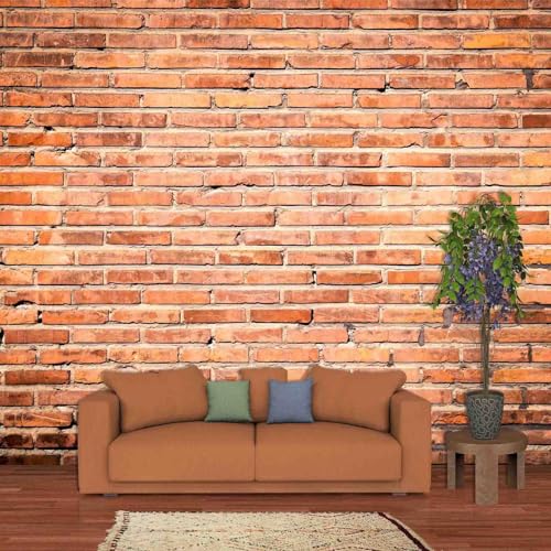 Vlies Fototapete Wandtapete Wandbilder Wandtapeten Simulation Rote Ziegel 1585 (500(B) x 300(H) cm) von KN-COLLECTION