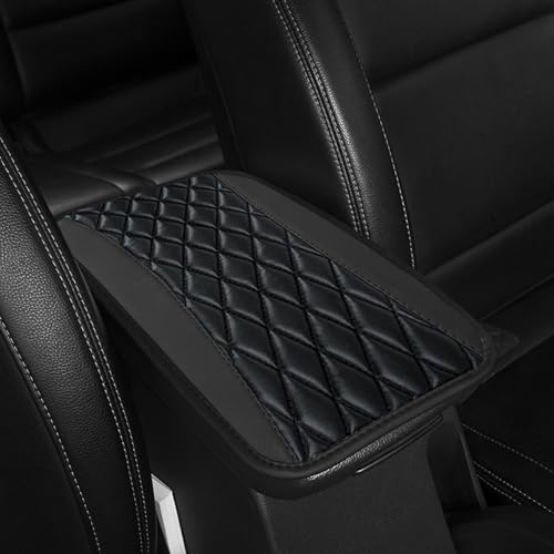 KNAUDMDM Armlehnen Polster Auto, für Tesla Model 3 Model Y Model S Model X Accessoires 2016-2024 PU Leder Armlehnen Polster, Armlehnen Polster Auto Mittelkonsole mit Aufbewahrungstaschen,C von KNAUDMDM