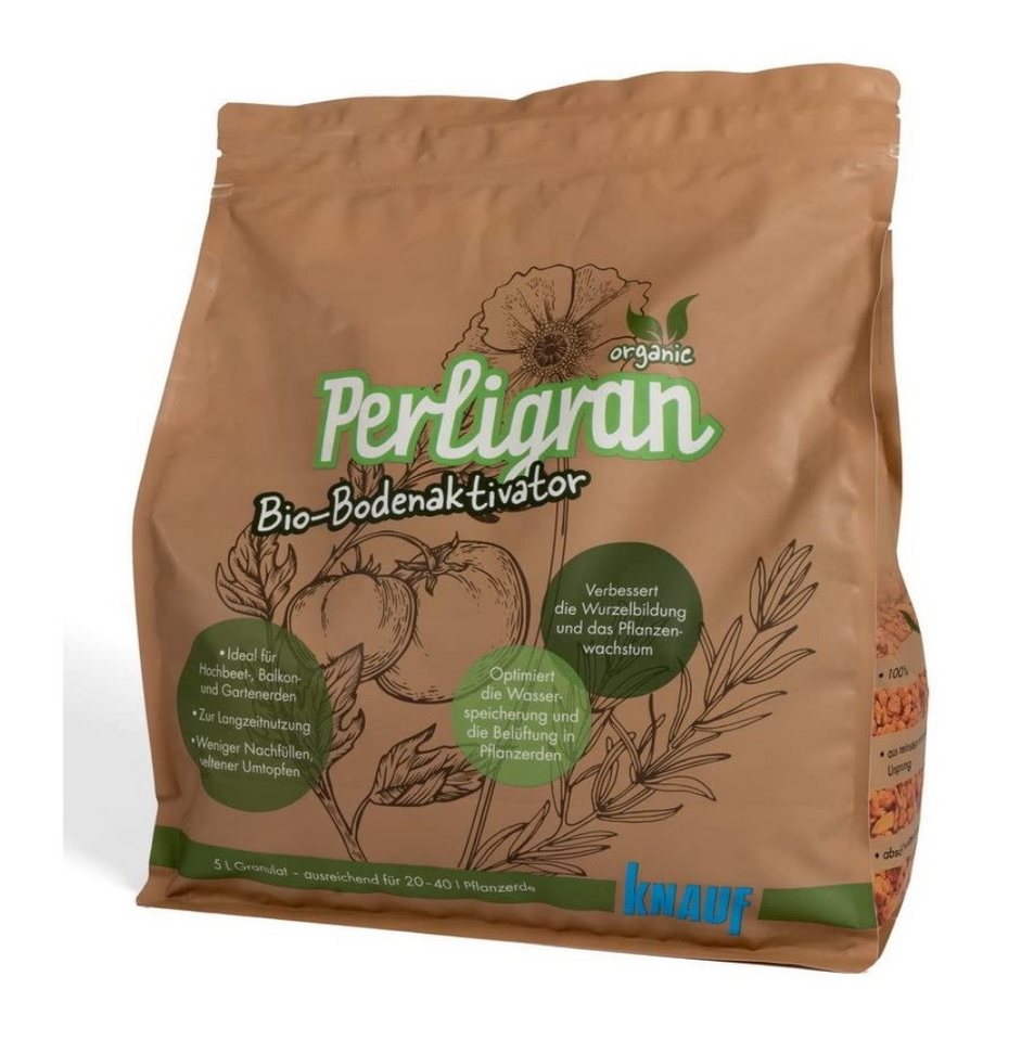 KNAUF Gartenbau-Perlite KNAUF Perligran Organic, Bio-Bodenaktivator, 5 Ltr von KNAUF