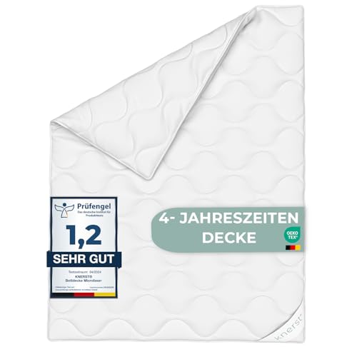 KNERST® Bettdecke 200x200cm - 4 Jahreszeiten Bettdecken 200x200 - Ganzjahresdecke 200x200 für Jede Jahreszeit - Steppdecke 2x2m Bettdecke waschbar - leichte Sommerdecke & warme Winterdecke von KNERST