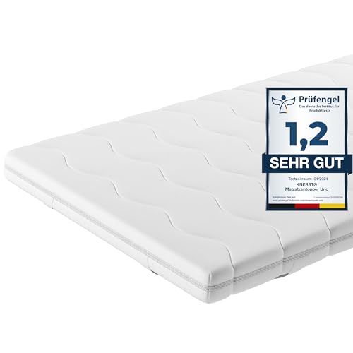 KNERST® Matratzentopper 120x200cm - Praktischer & Langlebiger Topper 120x200 cm aus Komfortschaum - 6cm Höhe - Atmungsaktiv, Anpassungsfähig & Pflegeleicht - Idealer Schlafkomfort - Bett Topper von KNERST