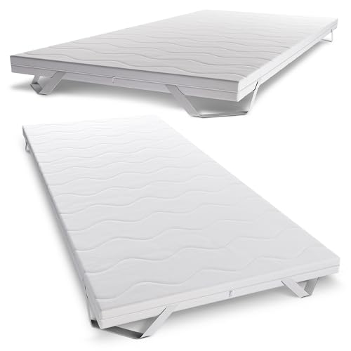 KNERST® Matratzentopper 90x190cm - Praktischer & Langlebiger Topper 90x190cm - 5cm Höhe - Topper 90x190 - Atmungsaktiv, Anpassungsfähig & Pflegeleicht - Bett Topper von KNERST