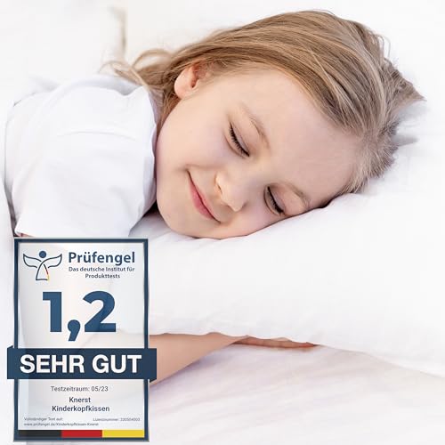 KNERST® Premium Kissen 40x60 - Kinderkopfkissen für weiche Träume - Komfortkissen Kinder für optimale Stützkraft - Baby Kissen mit Baumwollbezug & waschbar 60°C - Made in Spain & Öko-Tex von KNERST