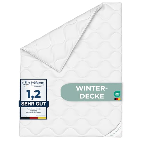 KNERST® Winterbettdecke PolarDream - atmungsaktive und temperaturausgleichende Winterdecke - extra warme Bettdecke 155x220 cm für den Winter - Ökotex Zertifiziert und waschbar bei 60°C von KNERST