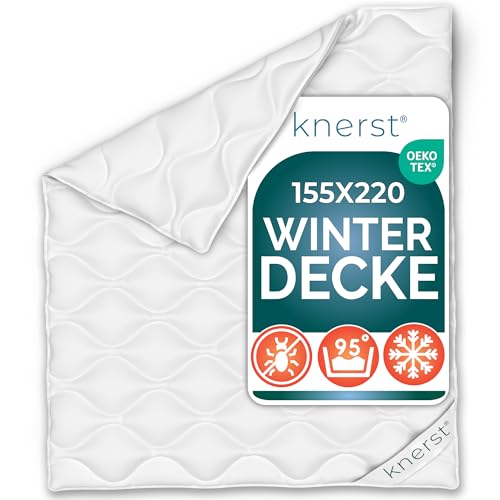KNERST® Winterbettdecke PolarDream - atmungsaktive und temperaturausgleichende Winterdecke - extra warme Bettdecke 155x220 cm für den Winter - Ökotex Zertifiziert und waschbar von KNERST