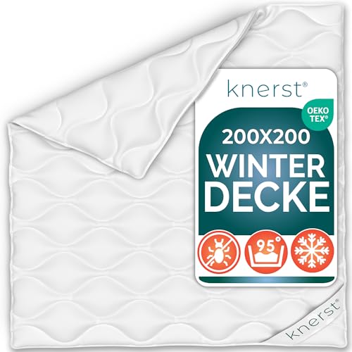 KNERST® Winterbettdecke PolarDream - atmungsaktive und temperaturausgleichende Winterdecke - extra warme Bettdecke 200x200 cm für den Winter - Ökotex Zertifiziert und waschbar von KNERST