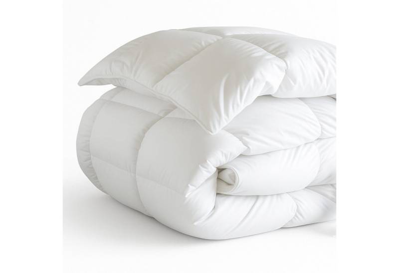 KNERST Federbettdecke Bettdecke mit weichen 10% Daunen & 90% Federn, Füllung: 90% Federn und 10% Daunen, Baumwollbezug, Kassetten Federbett, Daunen und Federn Bettdecke von KNERST