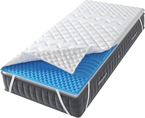 Matratzentopper ErgoFit - Made in Germany Topper 180x200cm mit optimierten 7-Zonen-Komfort - Matratzen Topper 5 cm Hoch - weiches Liegegefühl - Öko-Tex Zertifiziert - Matratzentopper 180x200cm von KNERST