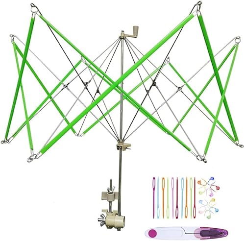 Knäuelwickler,yarn swift für Familie+10PS Strickmaschenmarkierer+10PS Plastiknadeln+1PS Schere von Knewmart