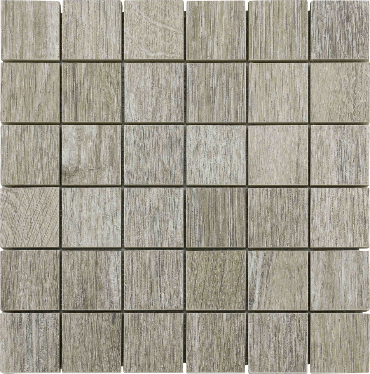 Mosaikfliese Holzoptik 30 x 30 cm eiche grau Steinmaß: ca. 4,8 x 4,8 cm von KNG