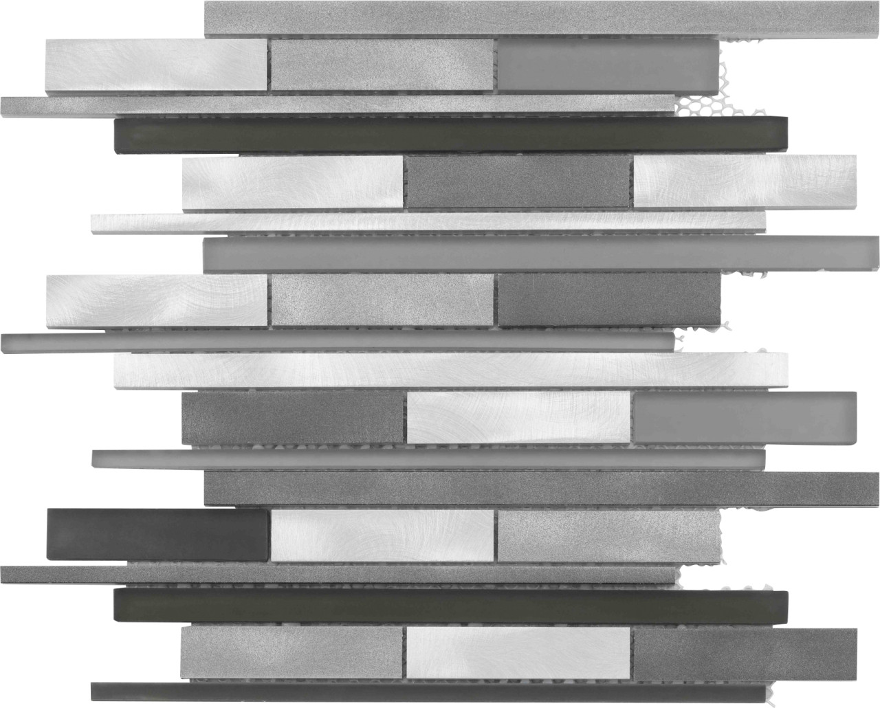 Mosaikfliese Premium 31 x 30 cm silber-grau von KNG