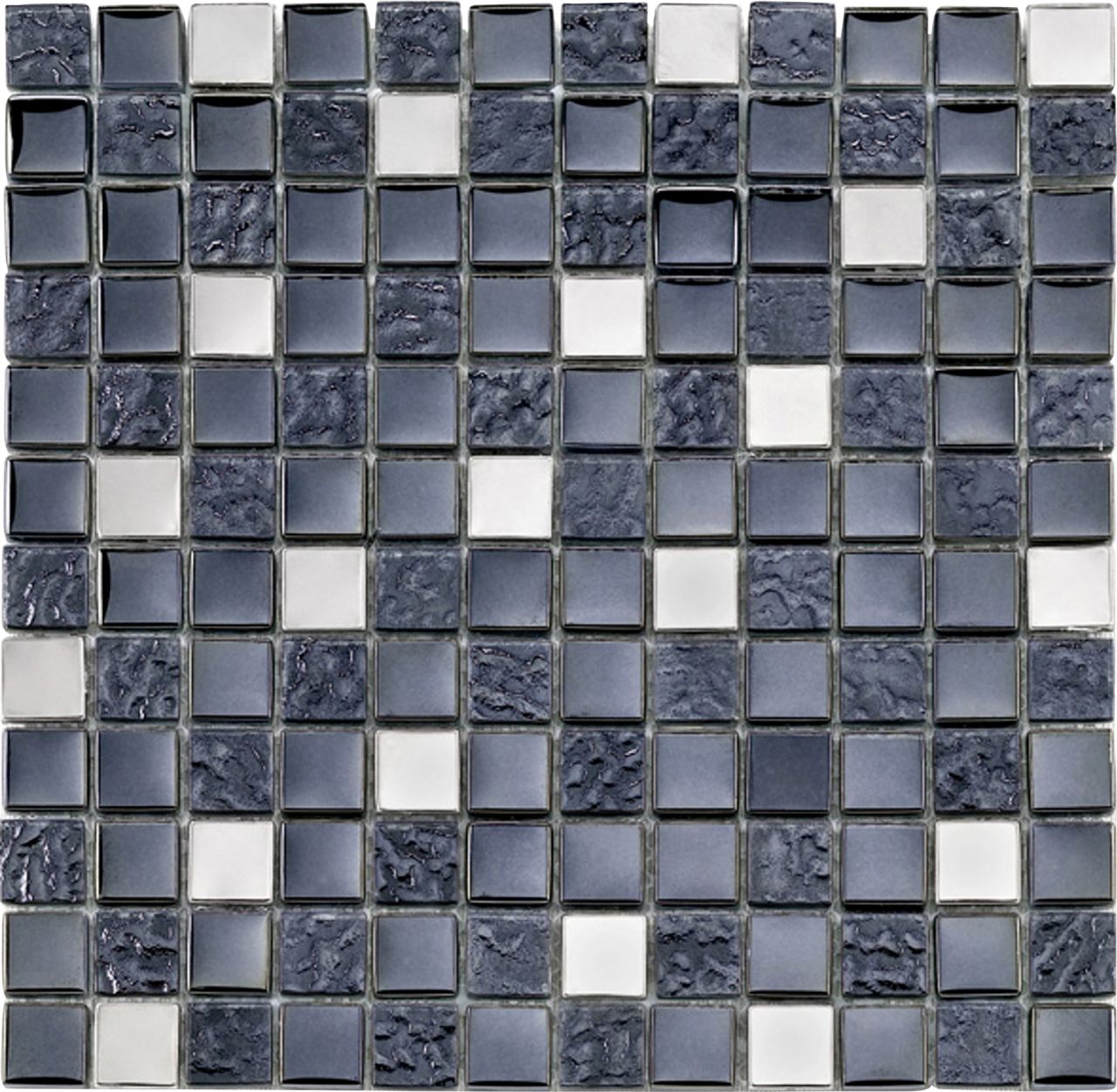 Mosaikfliese Rustica Maxi 30 x 30 cm schwarz Steinmaß: ca. 2,3 x 2,3 cm von KNG