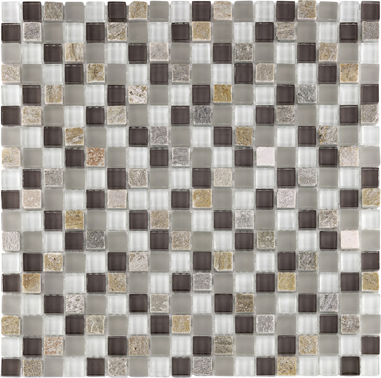 Mosaikfliese Rustica Mini 30 x 30 cm beige-grau Steinmaß: ca. 1,5 x 1,5 cm von KNG