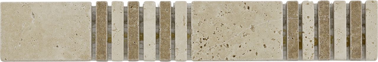 Fliesenbordüre Marmor Ticino 4,8 x 30,5 cm beige von KNG