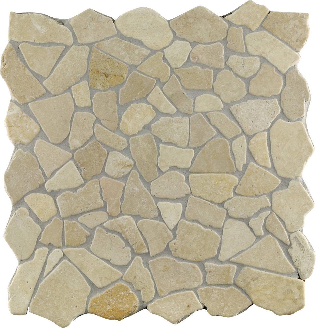 Mosaikfliese Marmor Bruch 30 x 30 cm beige von KNG