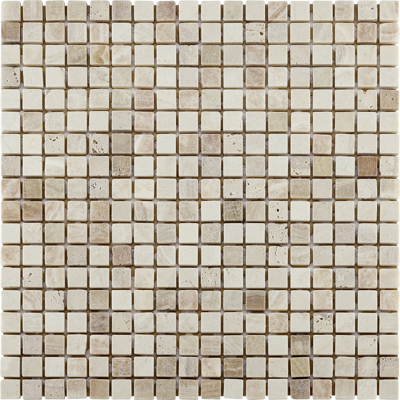 Mosaikfliese Marmor Mini 30 x 30 cm beige Steinmaß: ca. 1,5 x 1,5 cm von KNG