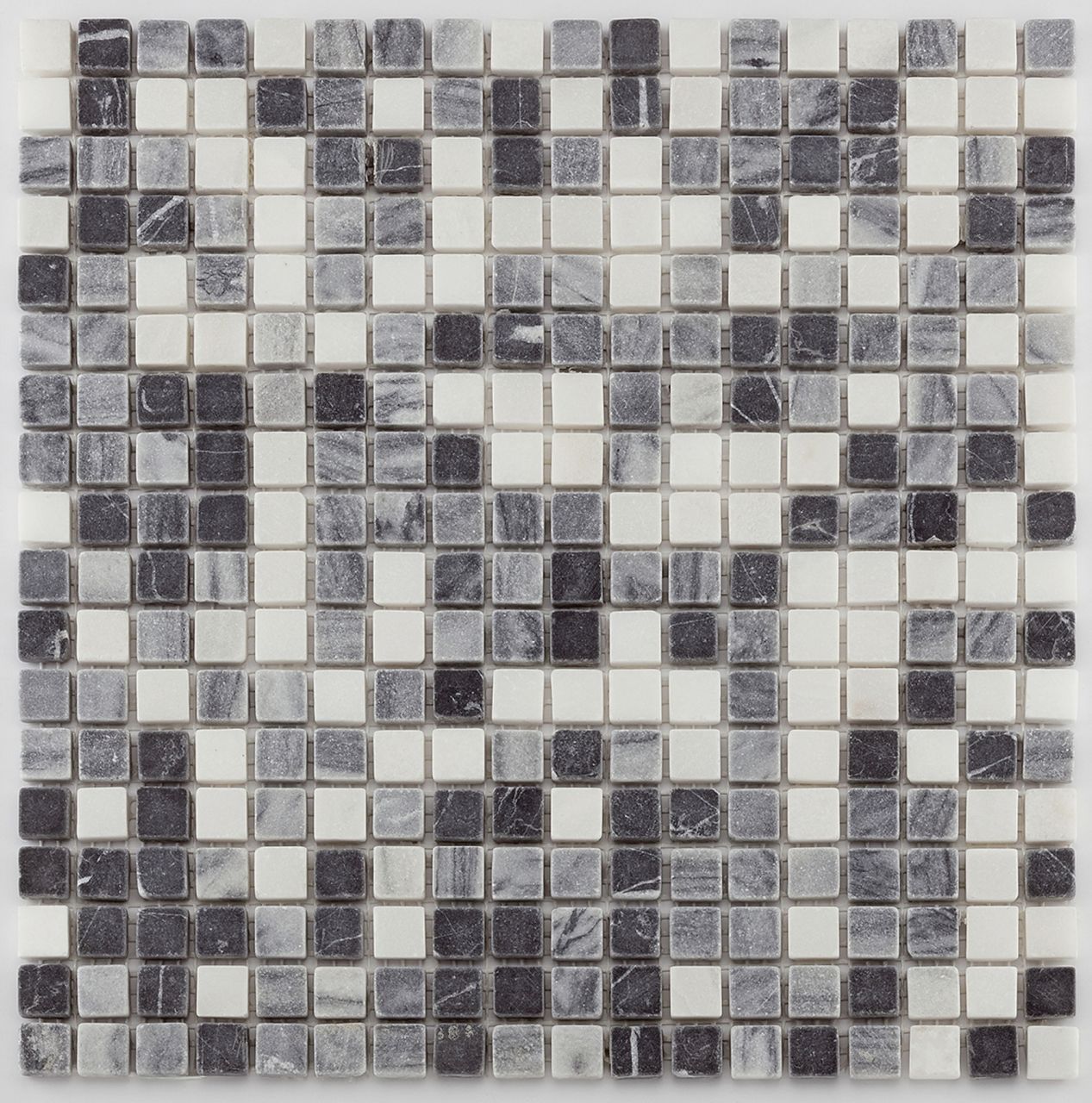 Mosaikfliese Marmor Mini 30 x 30 cm grau Steinmaß: ca. 1,5 x 1,5 cm von KNG