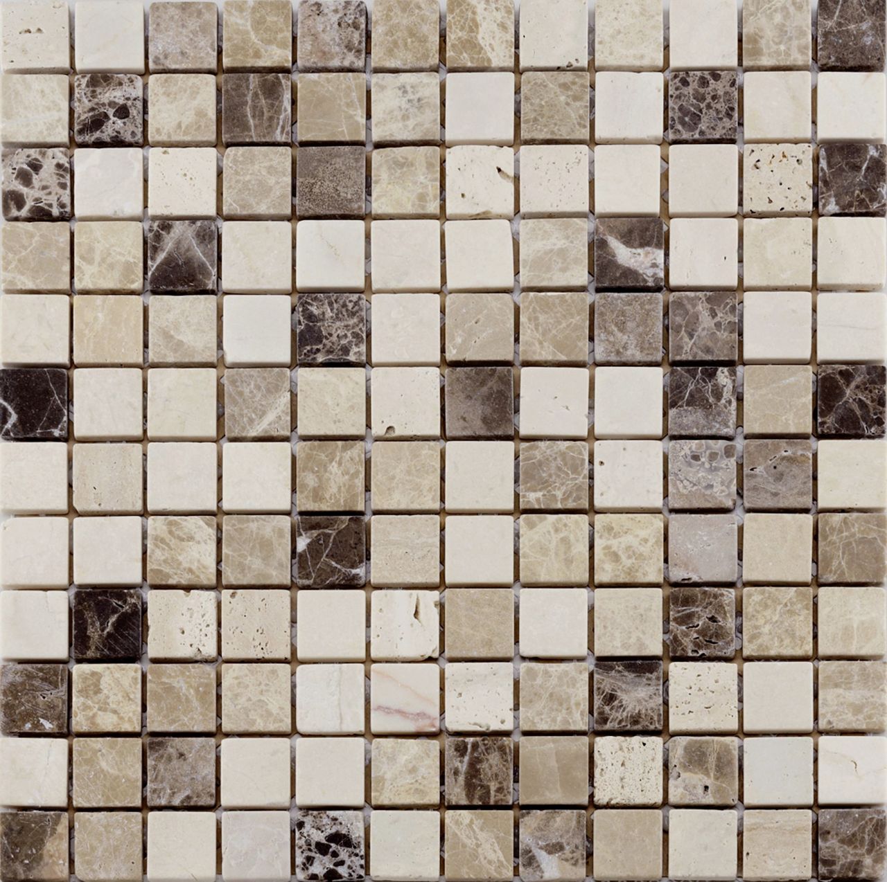 Mosaikfliese Marmor Natura 30 x 30 cm beige Steinmaß: ca. 2,3 x 2,3 cm von KNG