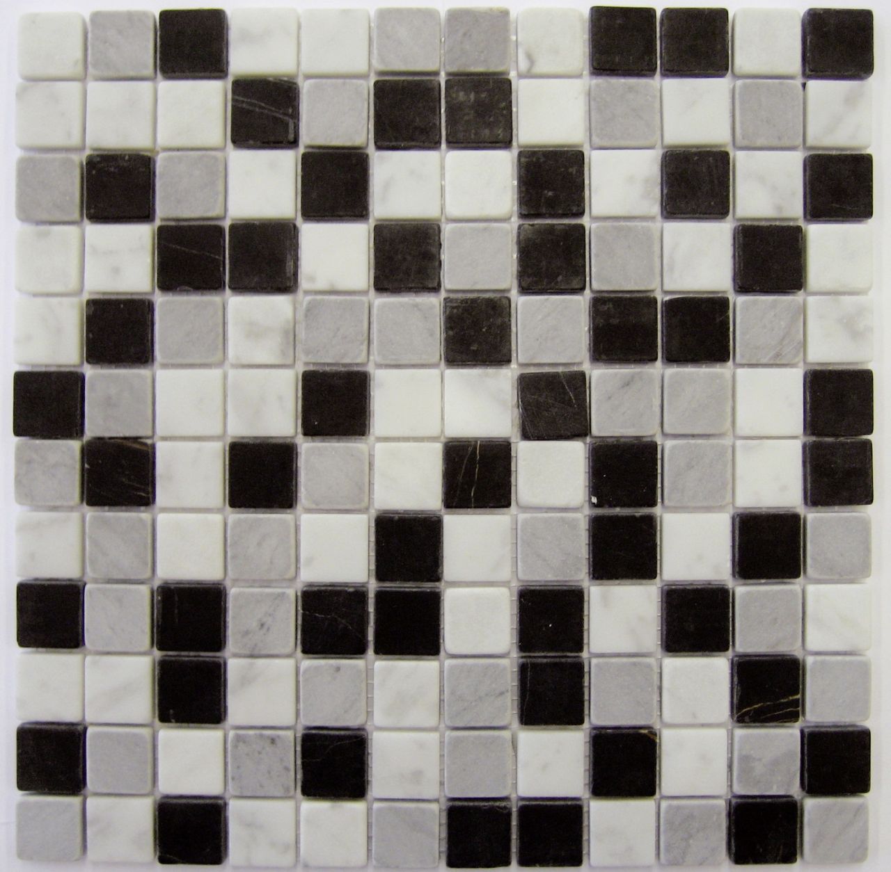 Mosaikfliese Marmor 30 x 30 cm schwarz-grau Steinmaß: ca. 2,3 x 2,3 cm von KNG