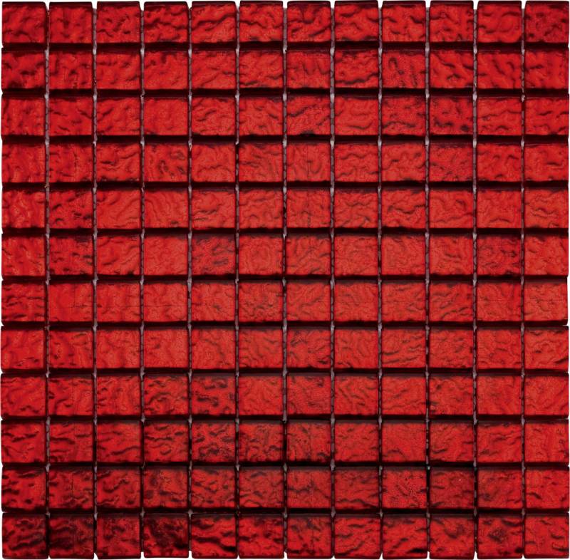 Mosaikfliese Glas Flamenco 30 x 30 cm rot Steinmaß: ca. 2,3 x 2,3 cm von KNG