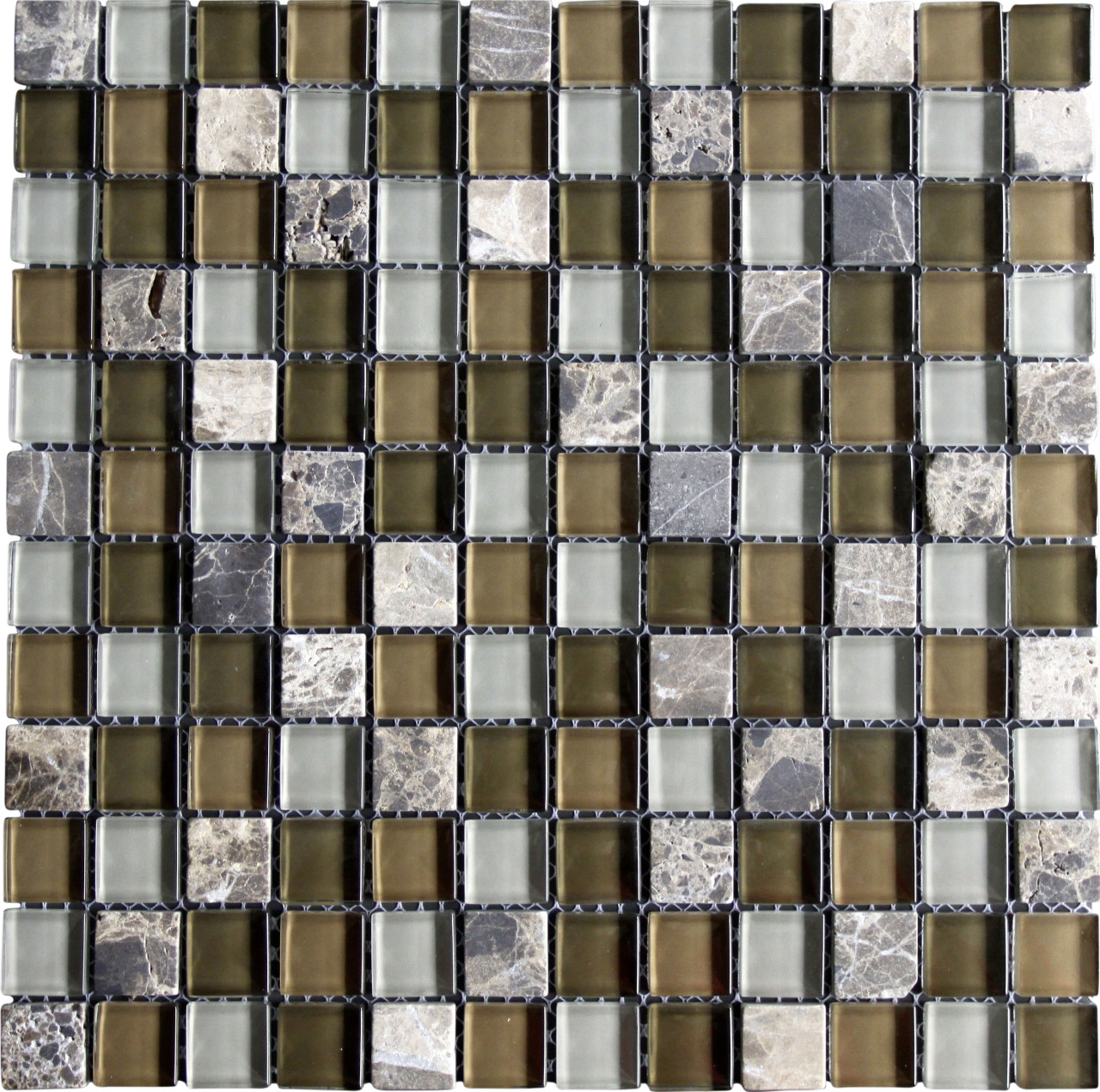 Mosaikfliese Rustica Maxi 30 x 30 cm braun-beige Steinmaß: ca. 2,3 x 2,3 cm von KNG