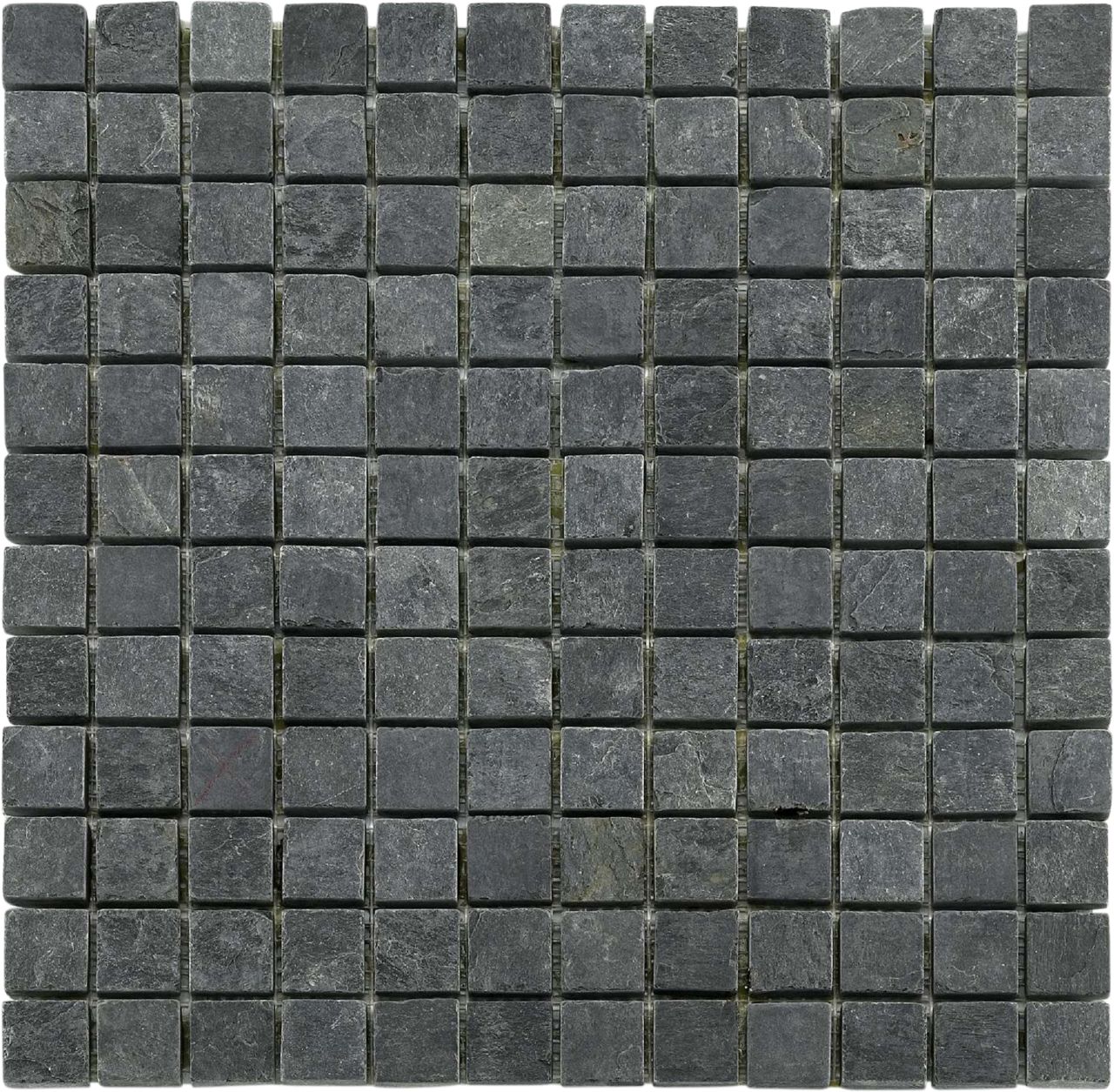 Mosaikfliese Schiefer 30 x 30 cm schwarz Steinmaß: ca. 2,3 x 2,3 cm von KNG
