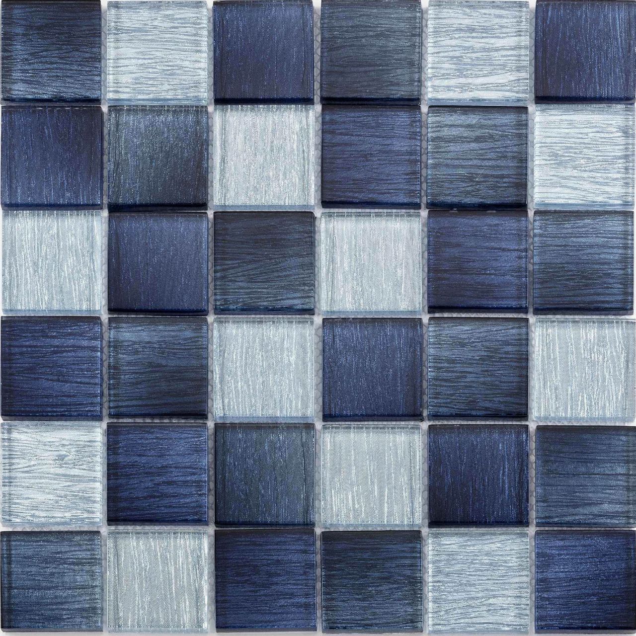 Mosaikfliese Glas Diamond 30 x 30 cm blau Steinmaß: ca. 4,8 x 4,8 cm von KNG