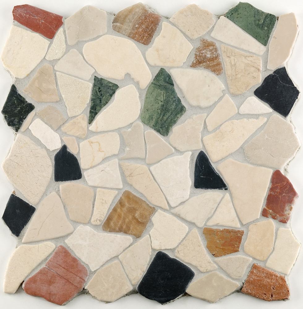 Mosaikfliese Marmor Bruch 30 x 30 cm multicolor von KNG