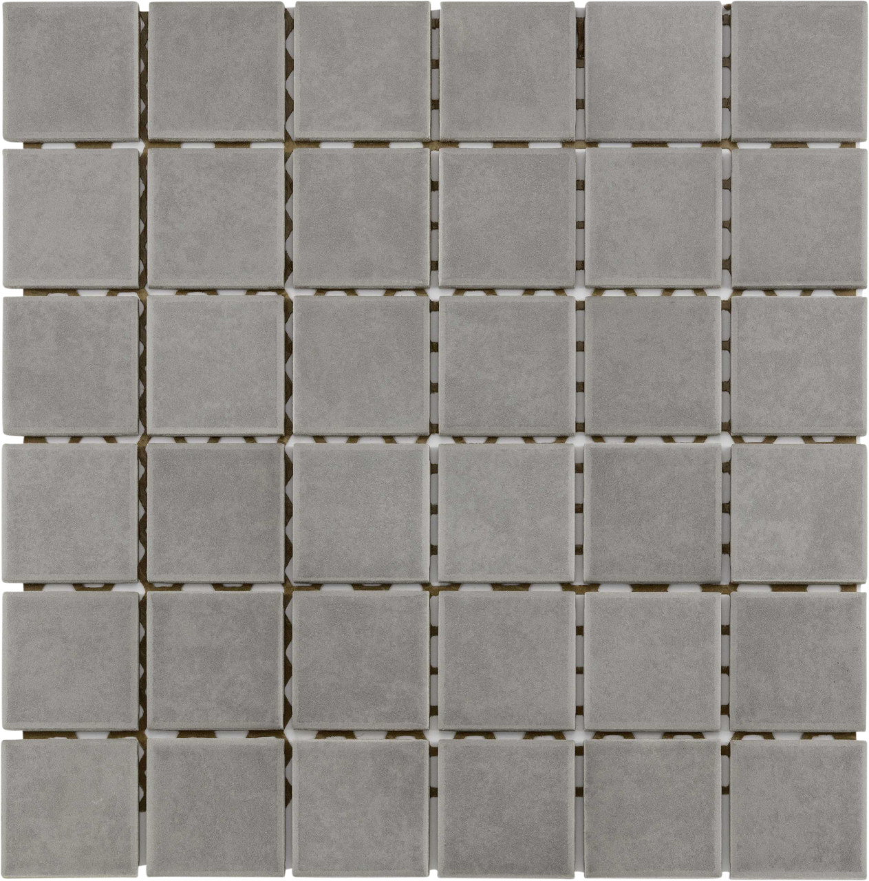 Mosaikfliese Maxi 30 x 30 cm grau-glasiert Steinmaß: ca. 4,7 x 4,7 cm von KNG