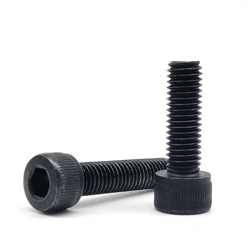 KNHGTQA Lkq-Strukturschrauben M1.6 M2 M2.5 M3 M4 M5 M6 M8 304 A2-70 Stainless Steel Black Grade 12.9 Steel Hexagon Hex Socket Head Cap Bolt Screw, Stark und Abriebfest(Grade 12.9 Steel,M5x10mm 10pcs) von KNHGTQA