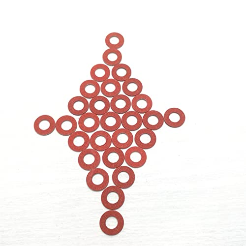 Lnanqing-Dichtscheibe 100 stücke stahl flache pad isolierscheiben rot papier meson dichtung spacer isolierdistanz spacer m2 m2.5 m3 m4 m5 m6 m8, fest und langlebig(M10 (50PCS)) von KNHGTQA