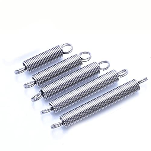 Xhuan-Druckfedern 0,4 mm Drahtdurchmesser, 4 mm Außendurchmesser, 15-120 mm Länge 304 Edelstahl kleine Expansionsspannung Dual-Hakenfeder, 5 Stücke, Stücke Robuster Mehrzweck(90mm) von KNHGTQA