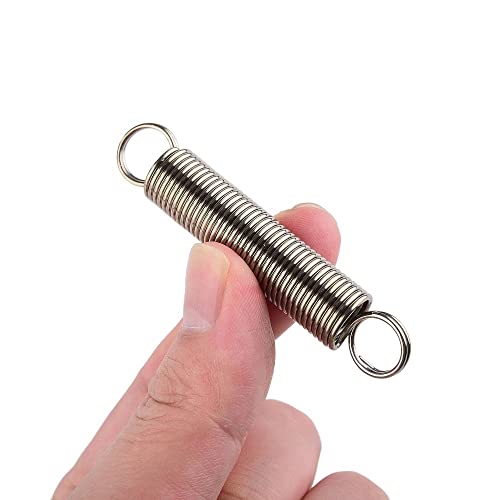 Xhuan-Druckfedern 0,6 * 5-8 mm Drahtdurchmesser 304 Edelstahlspannungsfeder S haken Runde Hakenspannungsfeder, Robuster Mehrzweck(35mm(10pcs),5mm-Round hook) von KNHGTQA